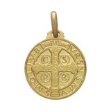 Medalla de San Benito oro amarillo 14K