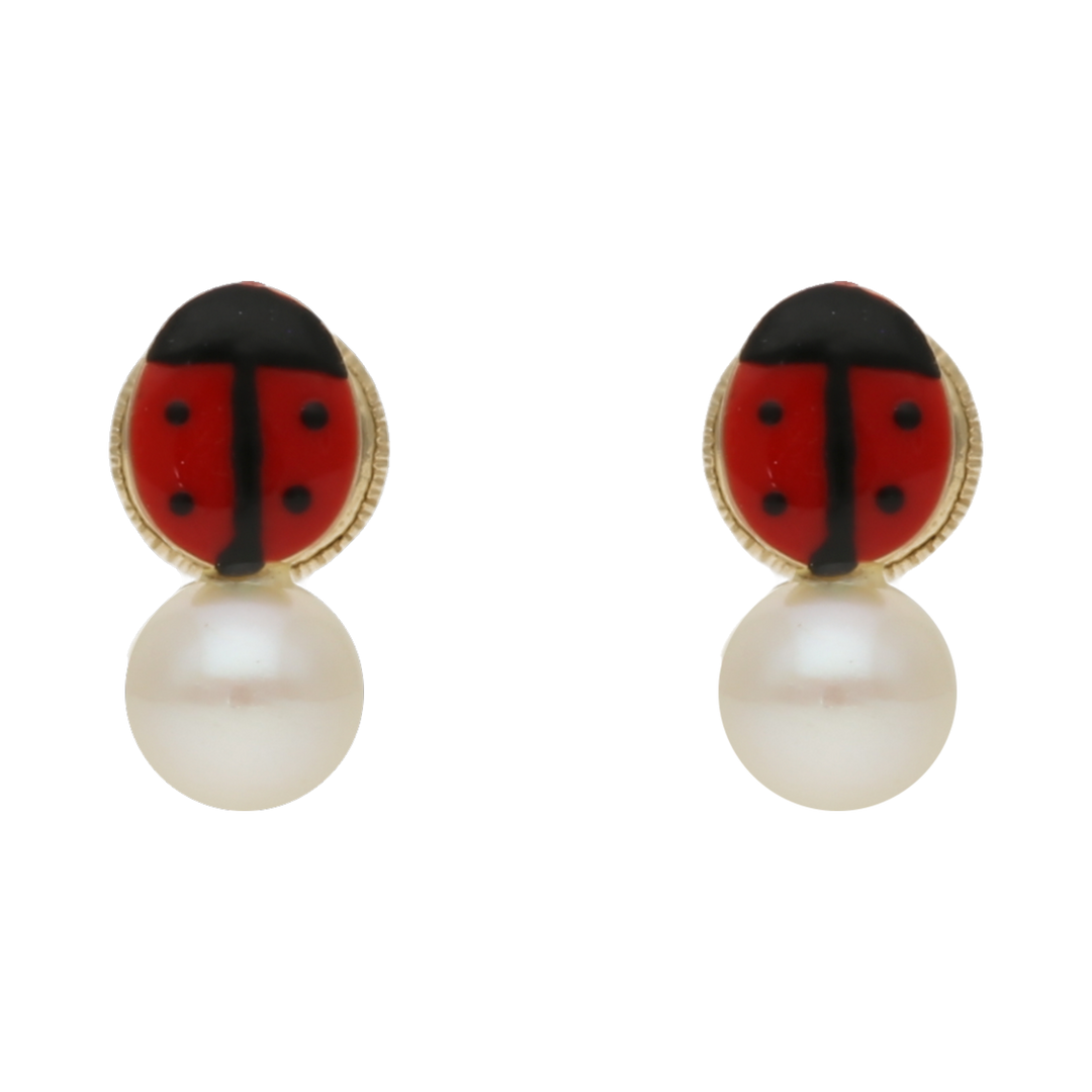 Broquel catarina perla 14K