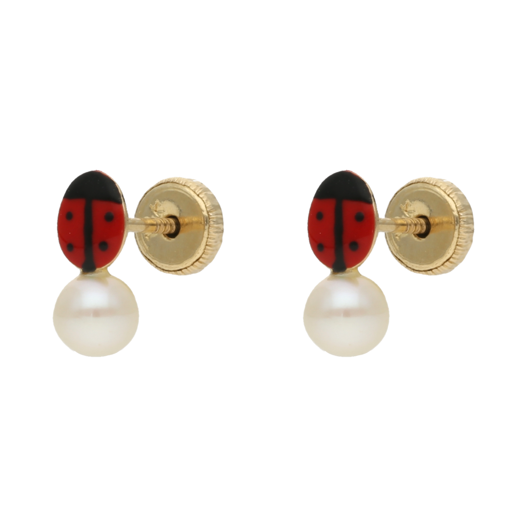 Broquel catarina perla 14K