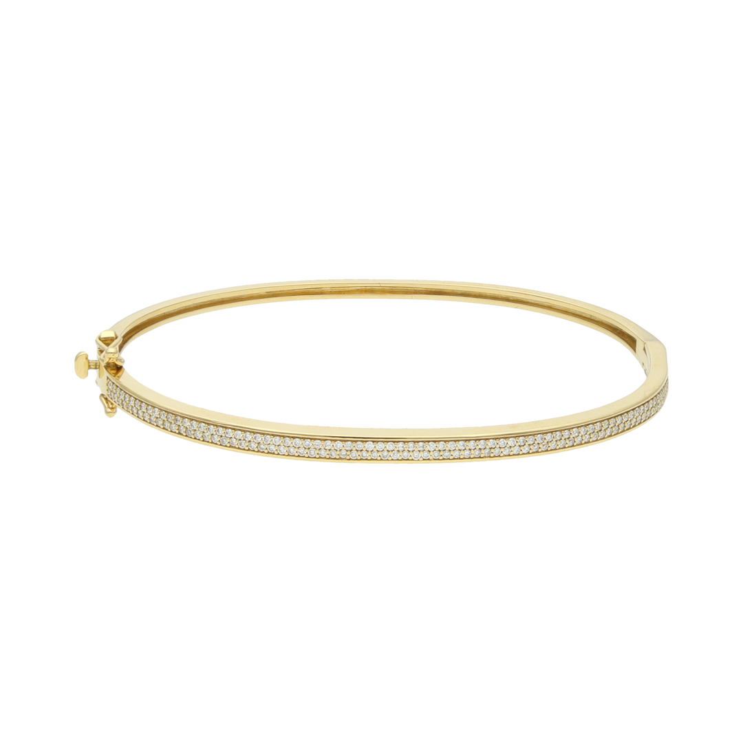 Pulsera aro brillantes 14K