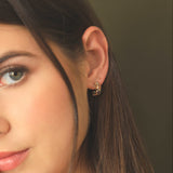 Arracadas circonias colores 14K