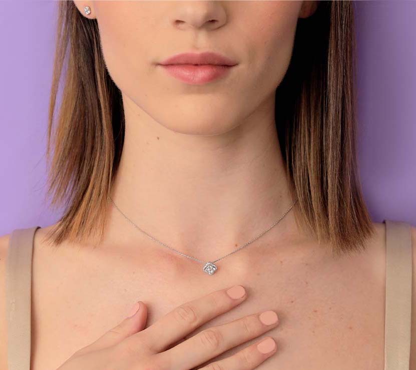 Collar brillantes 14K