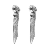 Aretes largos cortina con cristales