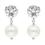 Aretes largos cristal/perla