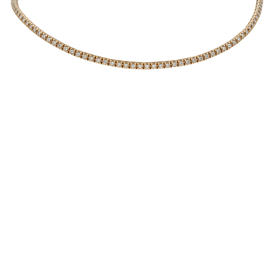 Choker tennis necklace 14K