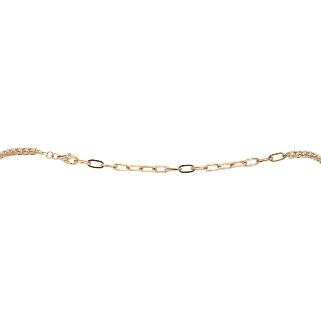 Choker tennis necklace 14K