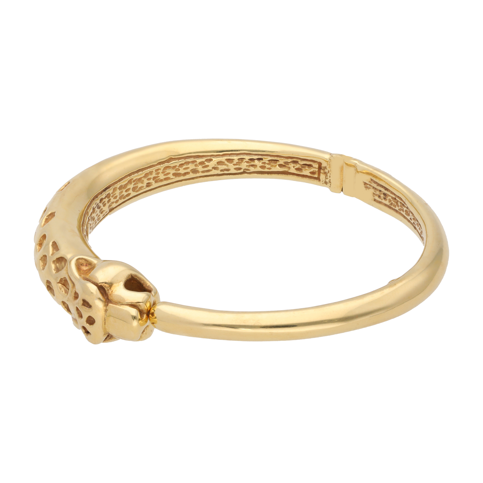 Aro hueco pantera 14K