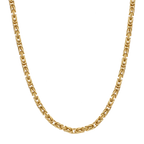Cadena bizantina 4 mm oro amarillo 14K