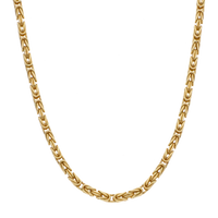 Cadena bizantina 4 mm oro amarillo 14K