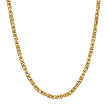 Cadena bizantina 4 mm oro amarillo 14K