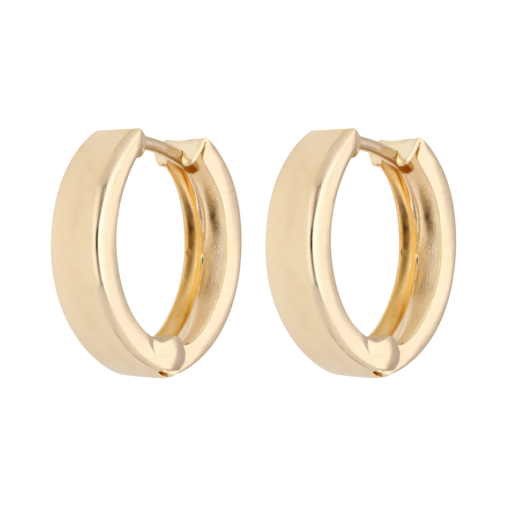 Arracadas lisas 14K