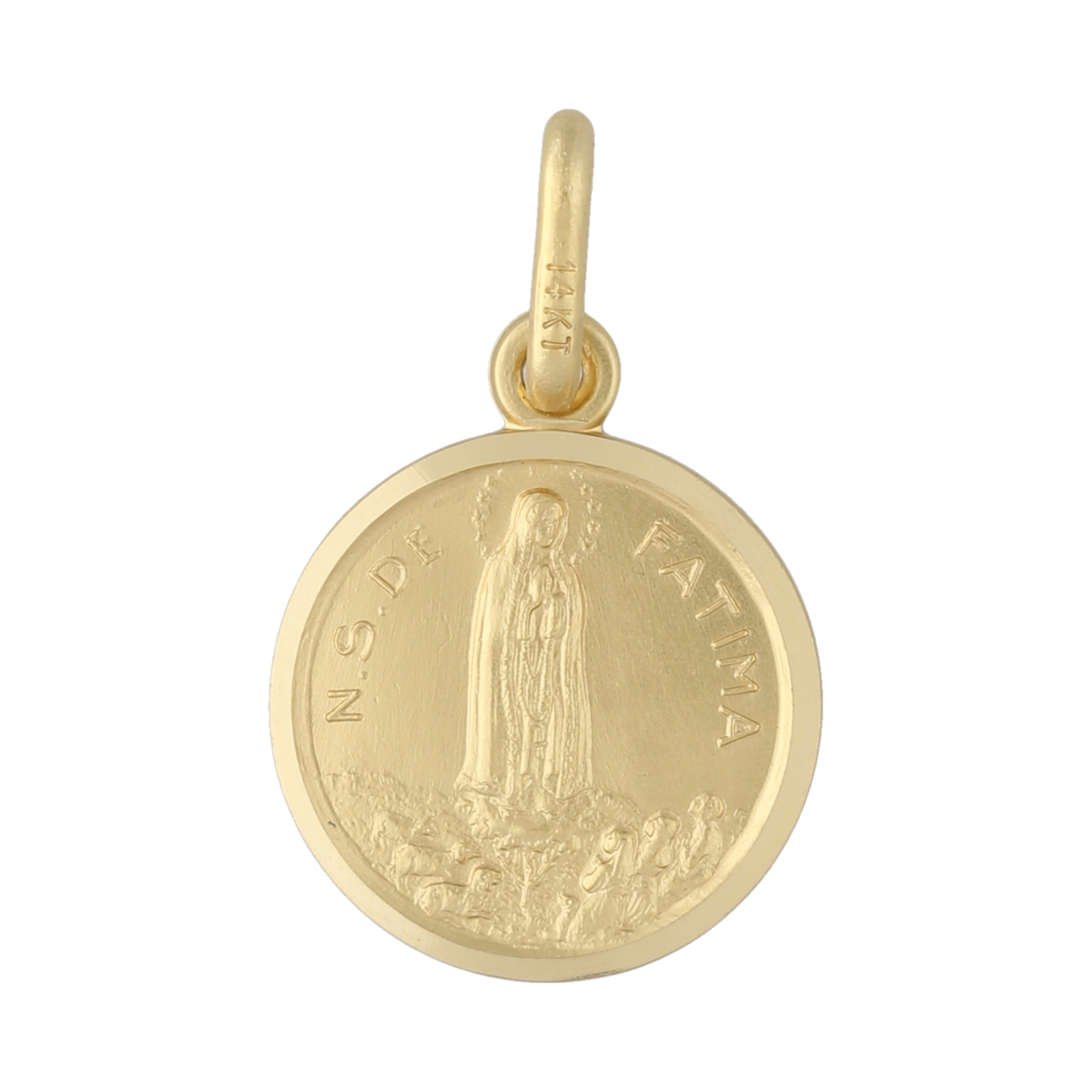 Medalla Virgen Fátima 14K