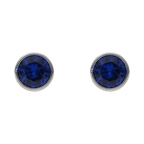 Broquel circonia azul 14K