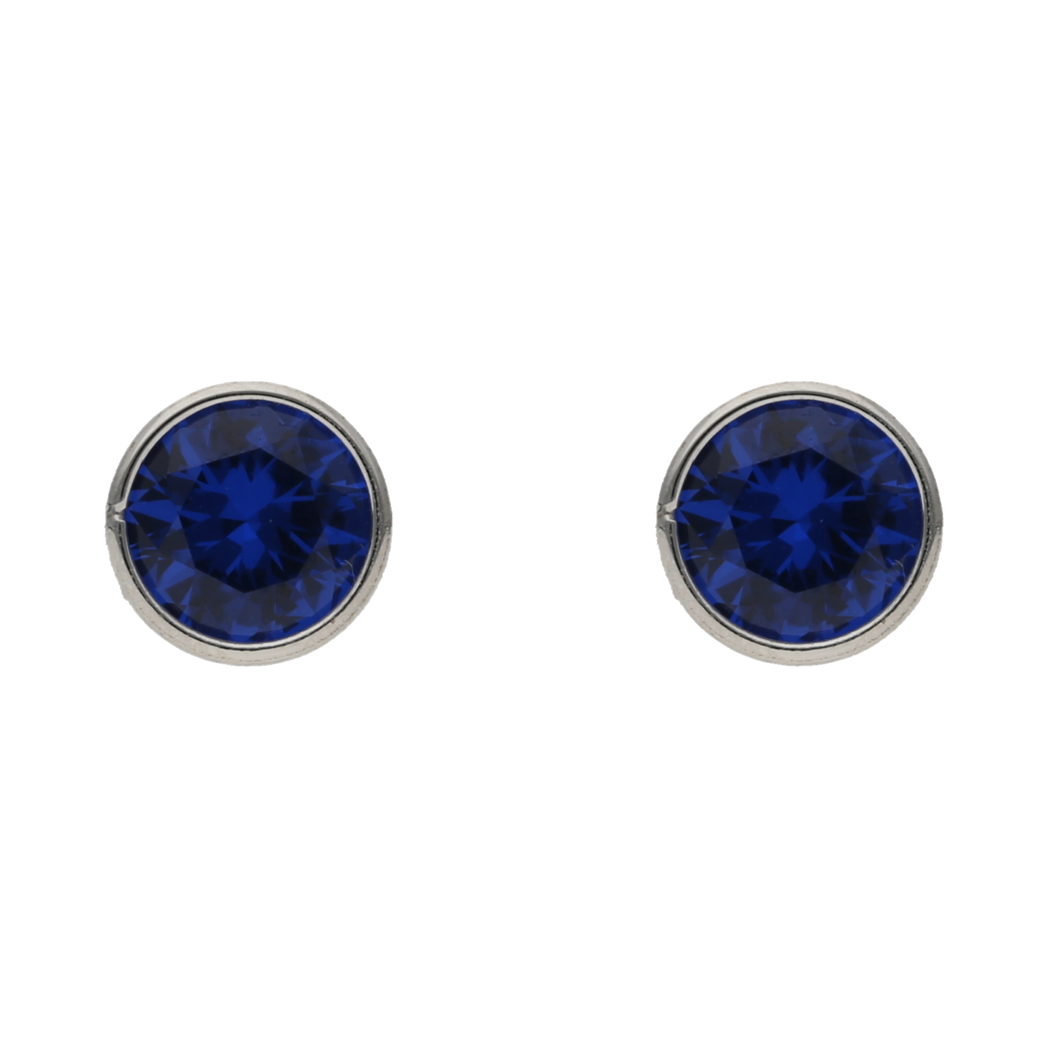 Broquel circonia azul 14K