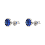 Broquel circonia azul 14K