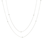 Collar layers oro blanco 14K