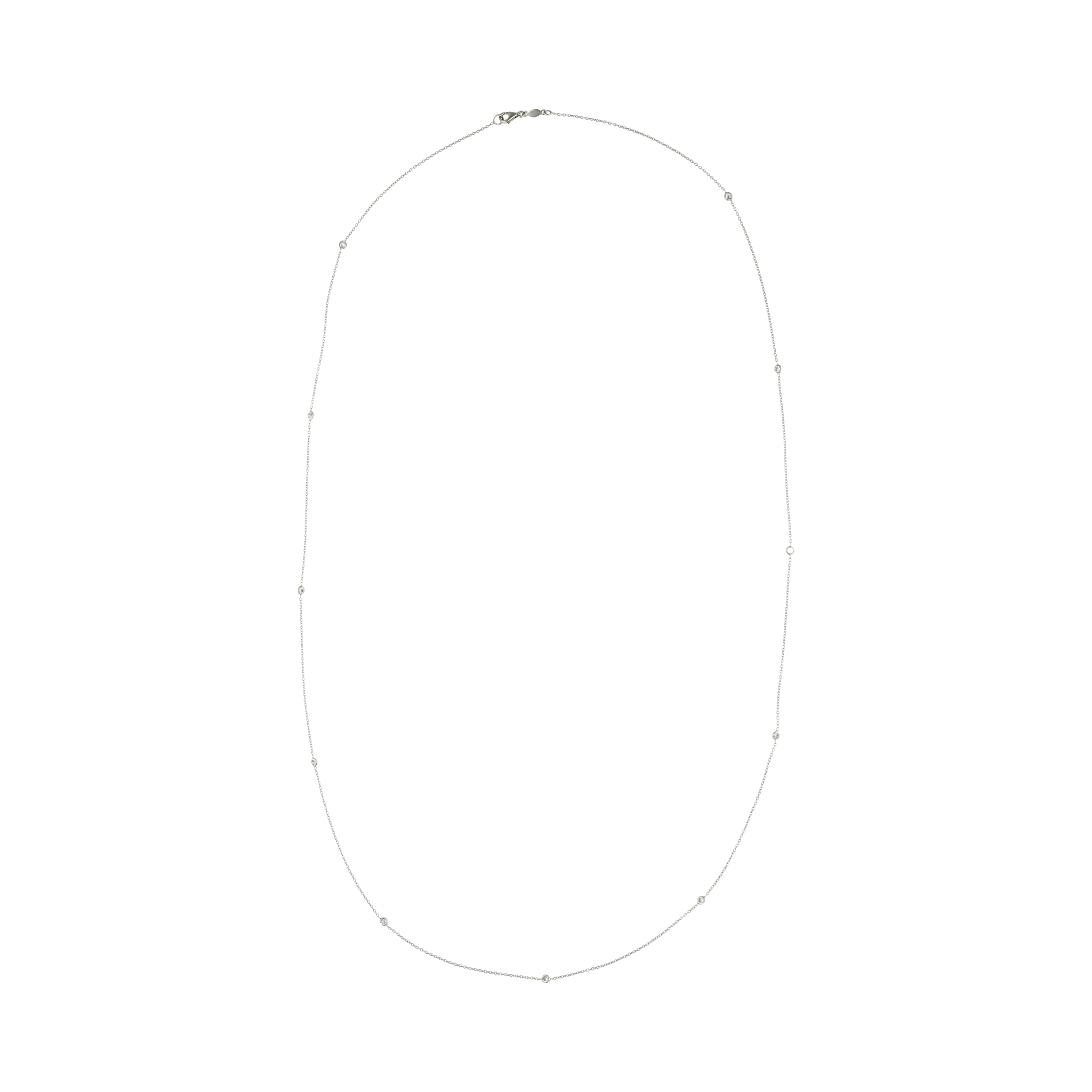 Collar layers oro blanco 14K