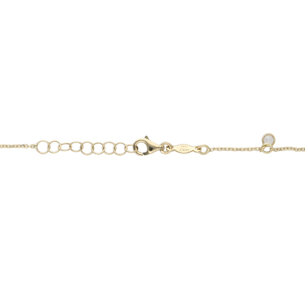 Pulsera circonias colgantes 14K