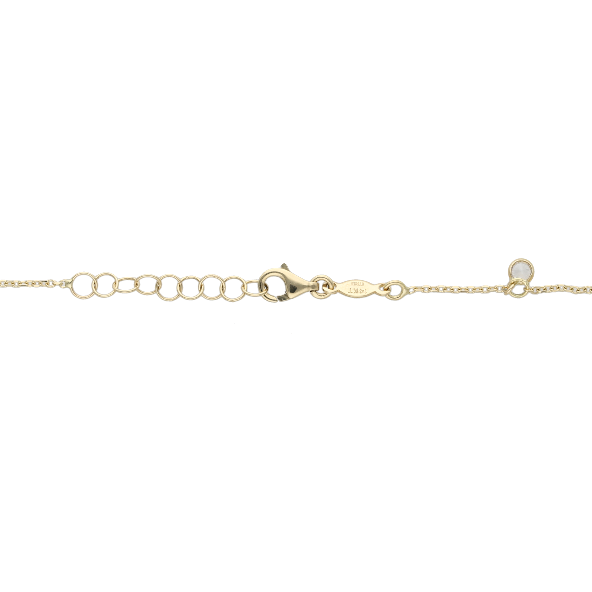 Pulsera circonias colgantes 14K