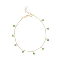 Pulsera circonias colgantes 14K