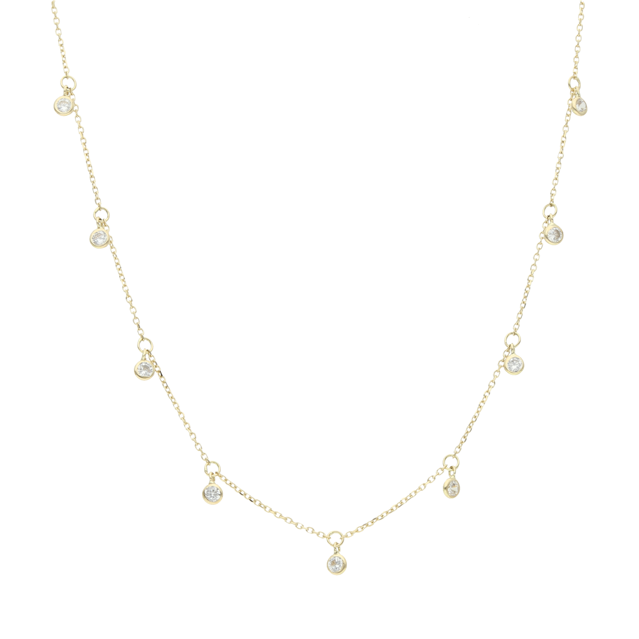 Collar dijes colgantes 14K
