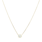 Collar oro amarillo circonia 14K