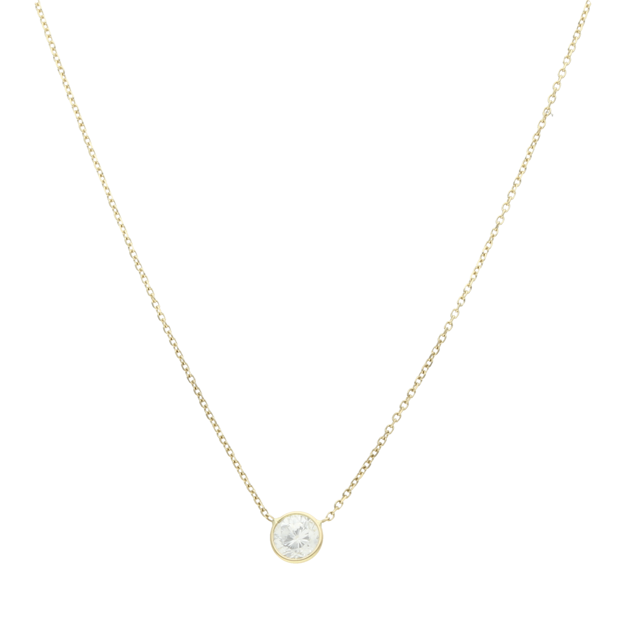 Collar oro amarillo circonia 14K