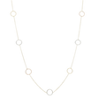 Collar círculos diamantados 14K