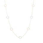 Collar círculos diamantados 14K