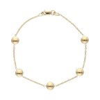 Pulsera círculos huecos 14K