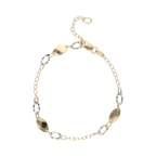 Pulsera bicolor 14K
