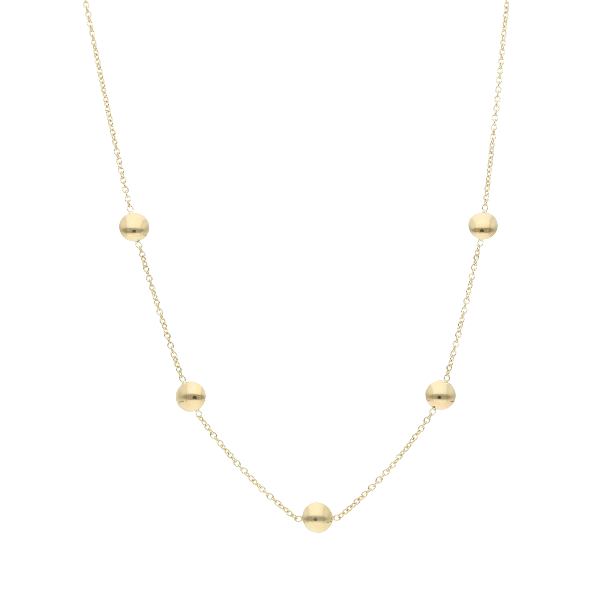 Collar círculos huecos 14K