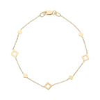 Pulsera rombos 14K