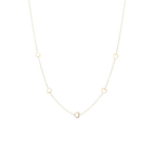 Collar corazones 14K