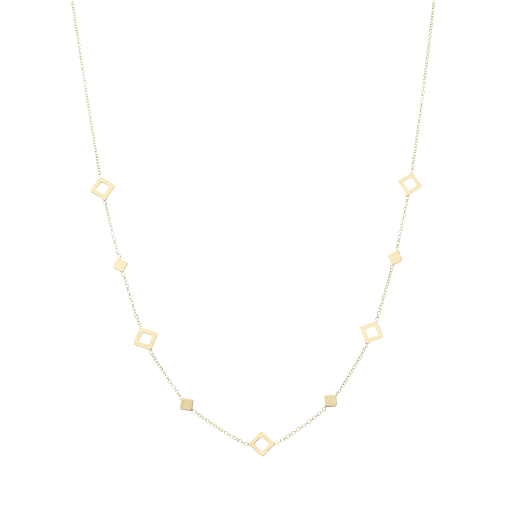 Collar rombos 14K