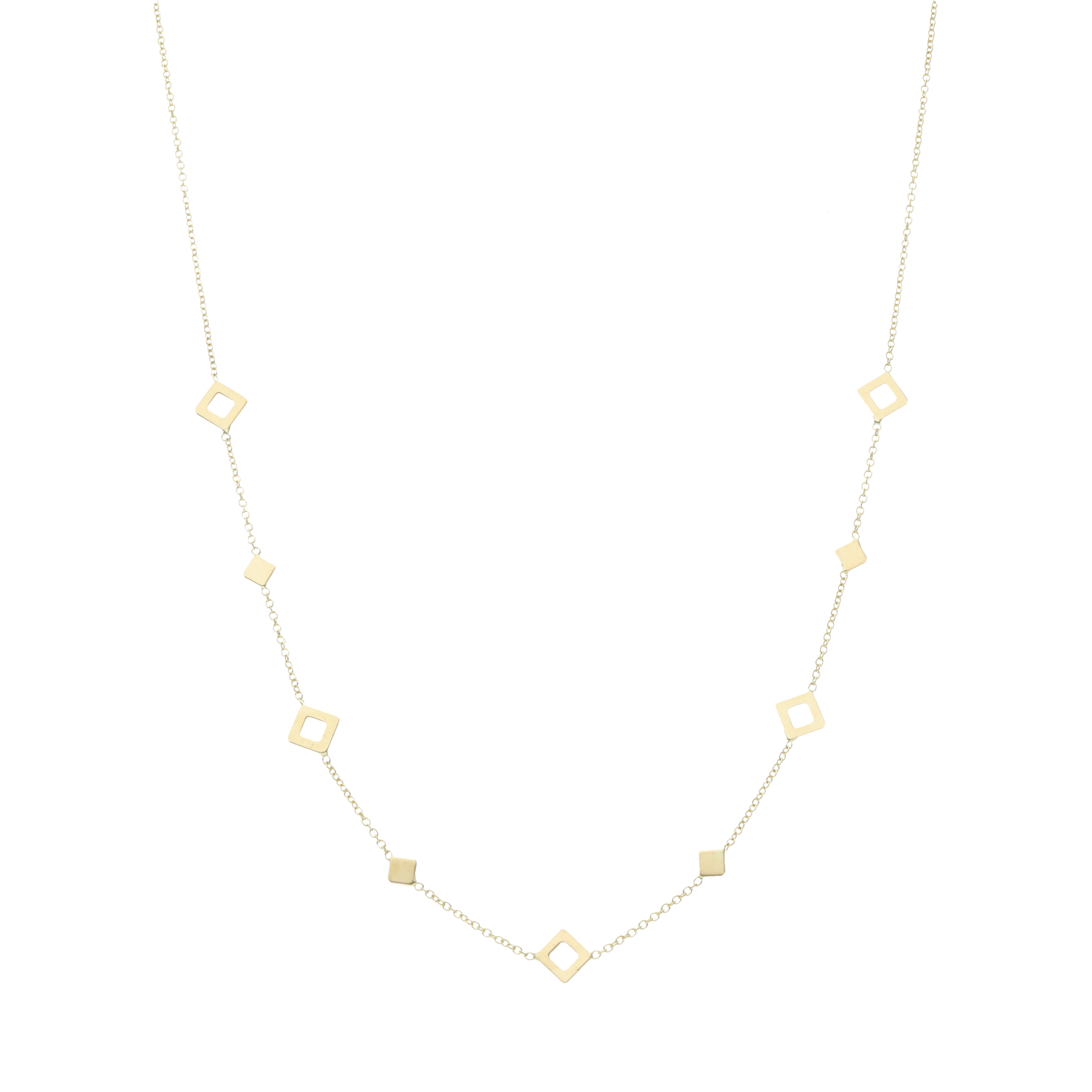 Collar rombos 14K