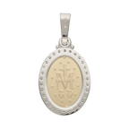 Medalla Milagrosa circonias bicolor 14K
