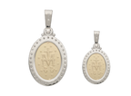 Medalla Milagrosa circonias bicolor 14K