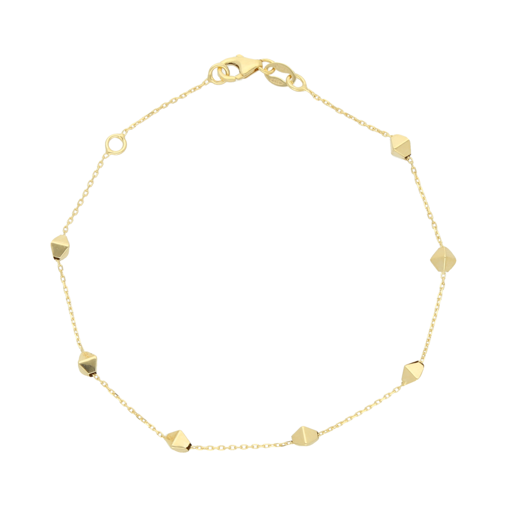Pulsera rombos 14K