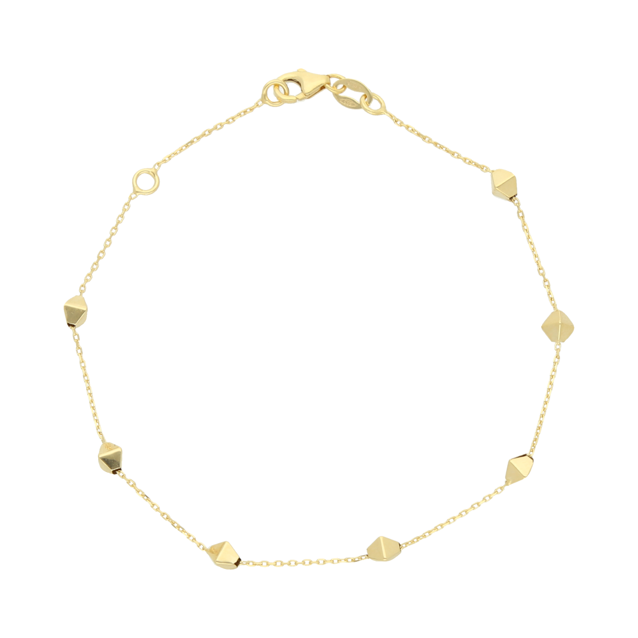 Pulsera rombos 14K