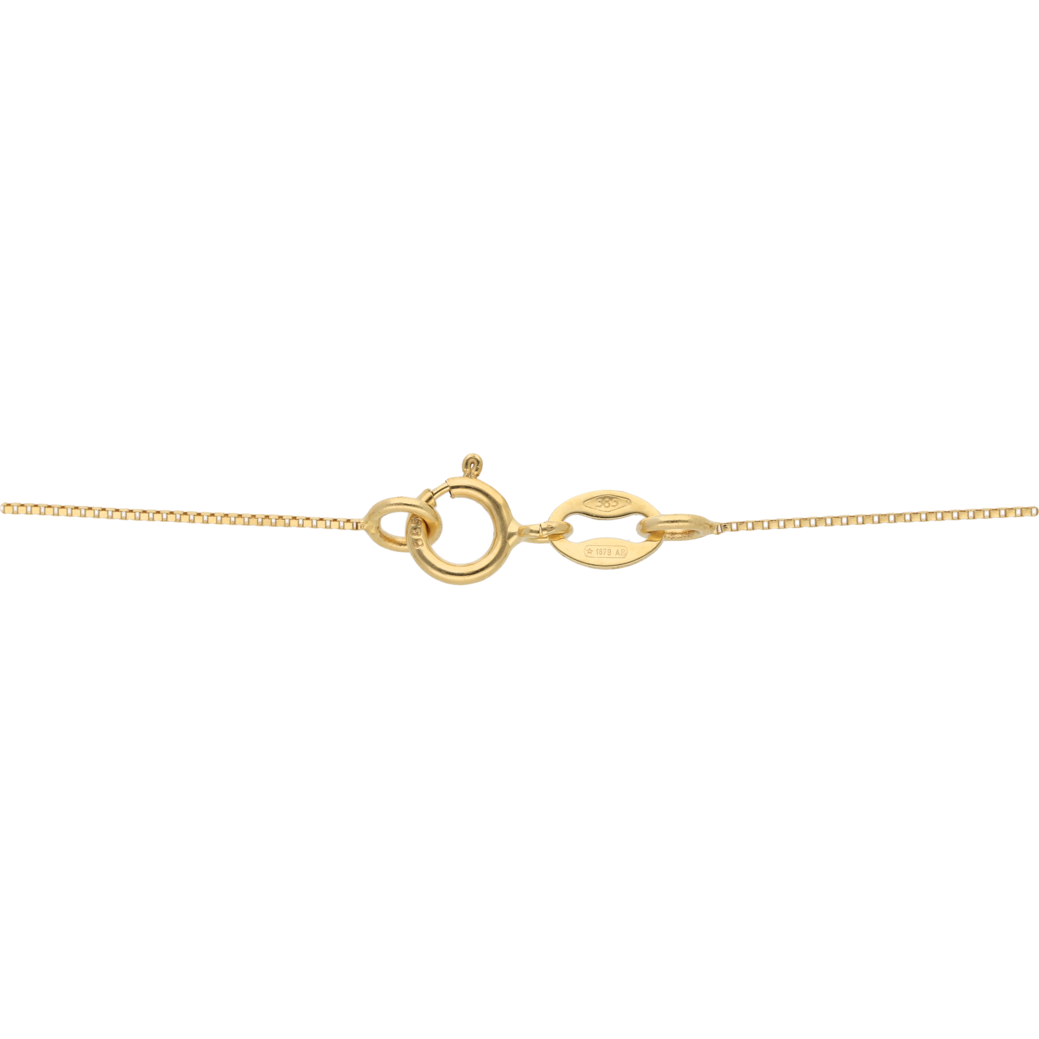 Collar bolitas diamantadas 14K