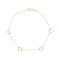 Pulsera círculos tricolor 14K