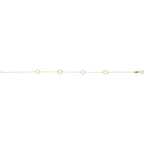 Pulsera círculos tricolor 14K