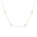 Collar círculos tricolor 14K