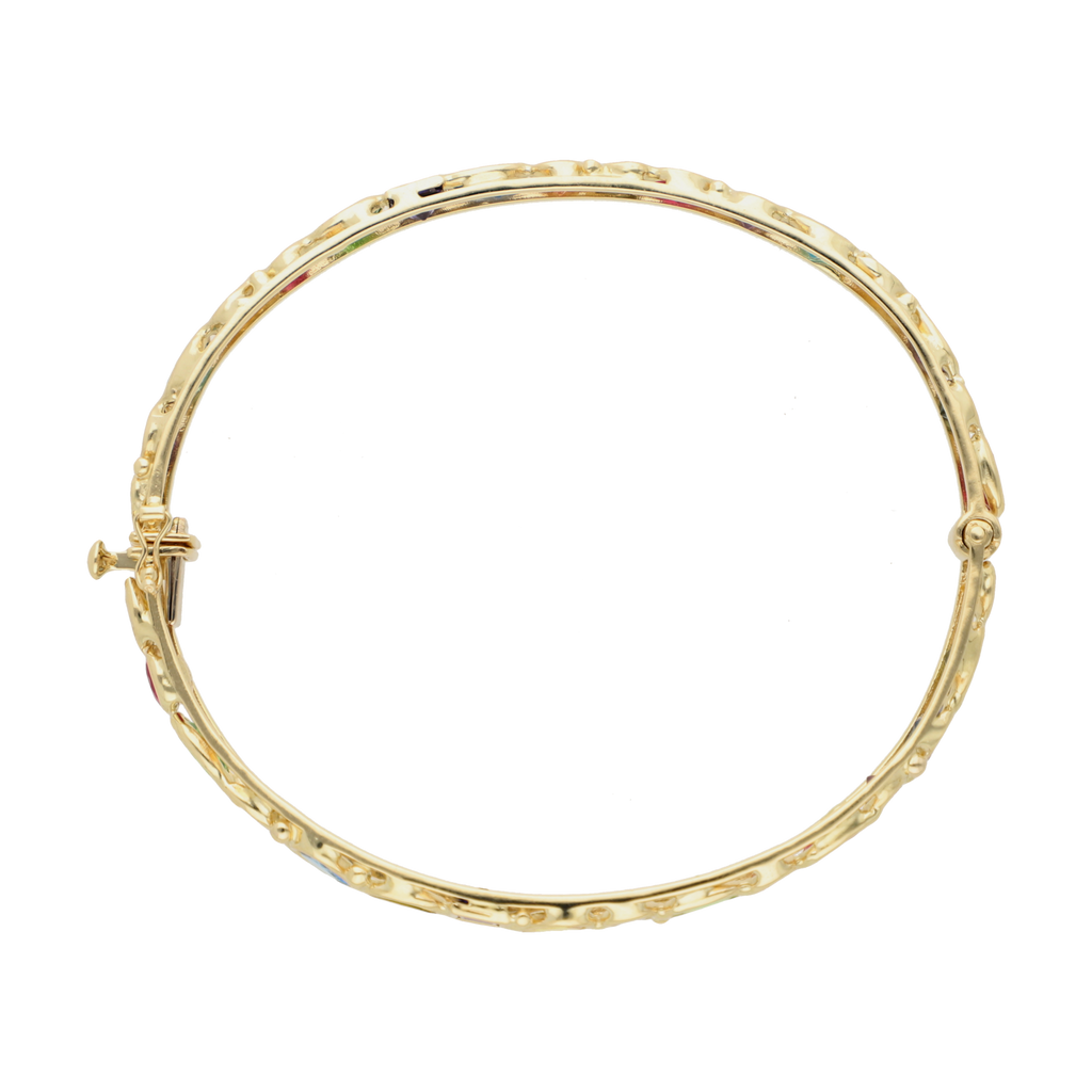 Aro circonias colores 14K