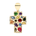 Cruz circonias colores 14K
