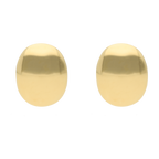 Aretes oval huecos 14K