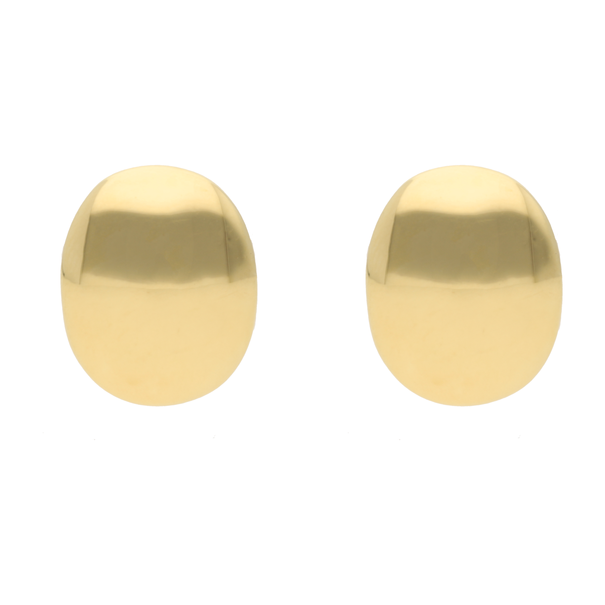 Aretes oval huecos 14K