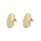 Aretes oval huecos 14K