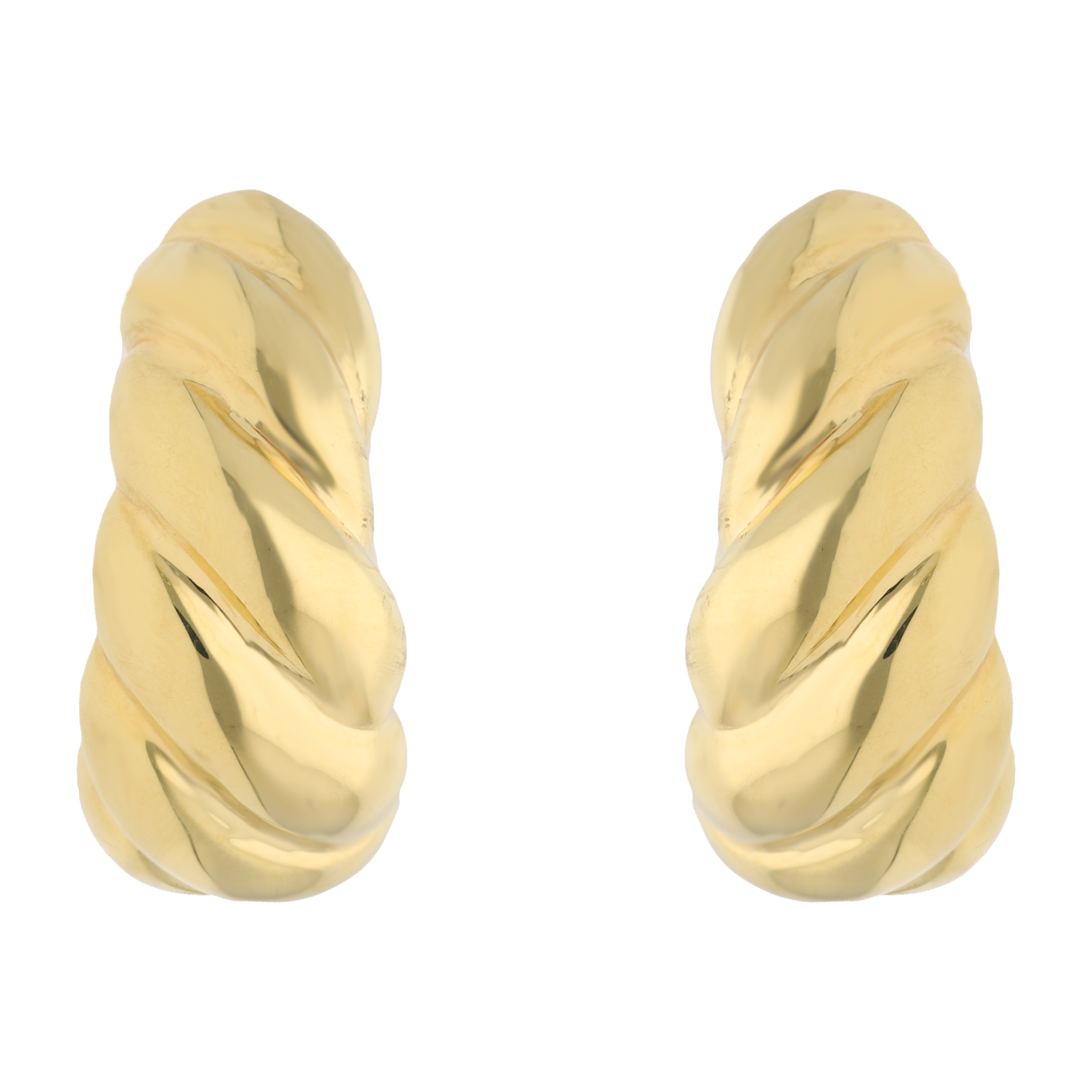 Arracadas caracol huecas 14K